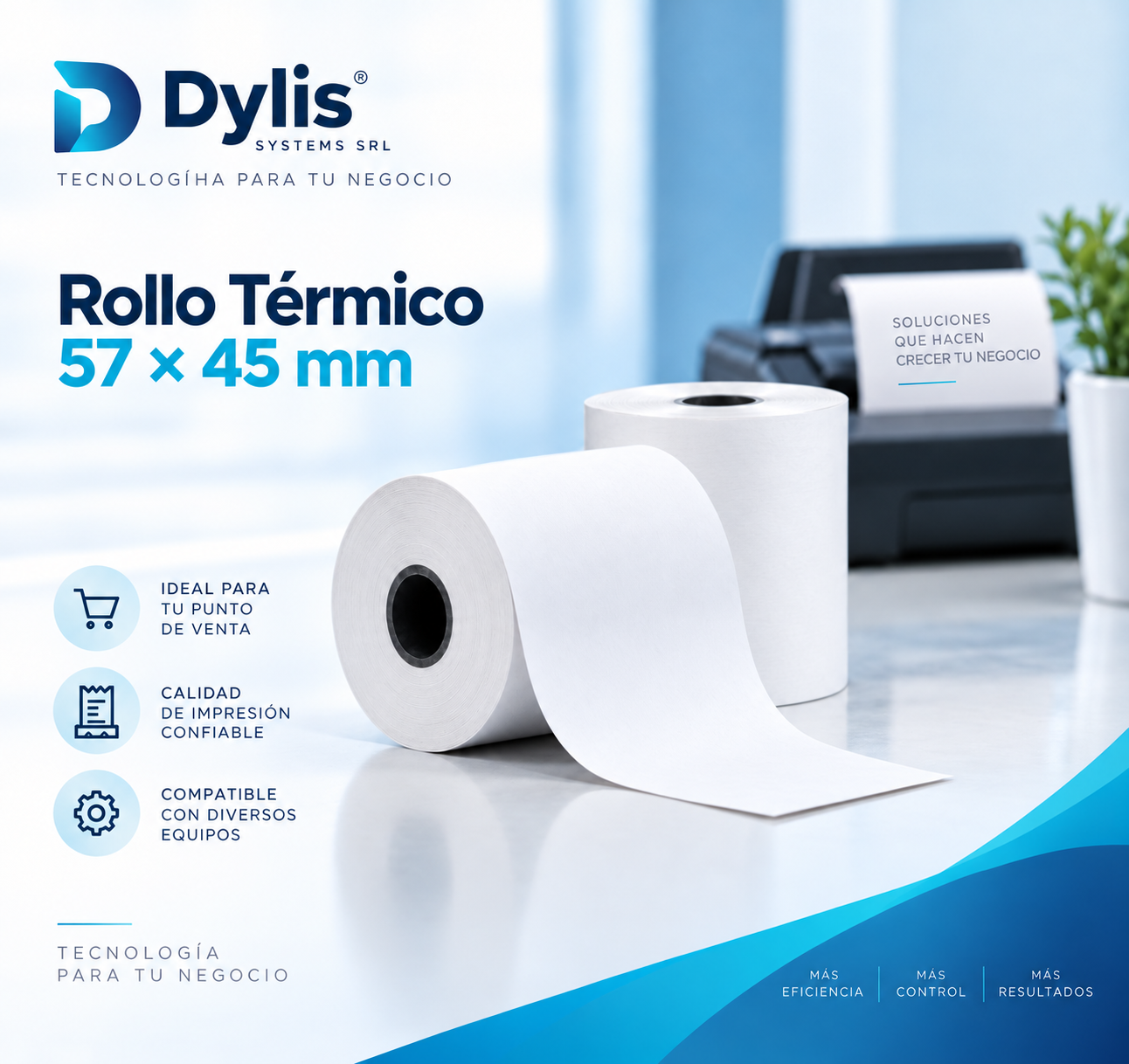 Rollo Térmico 57 × 45 mm