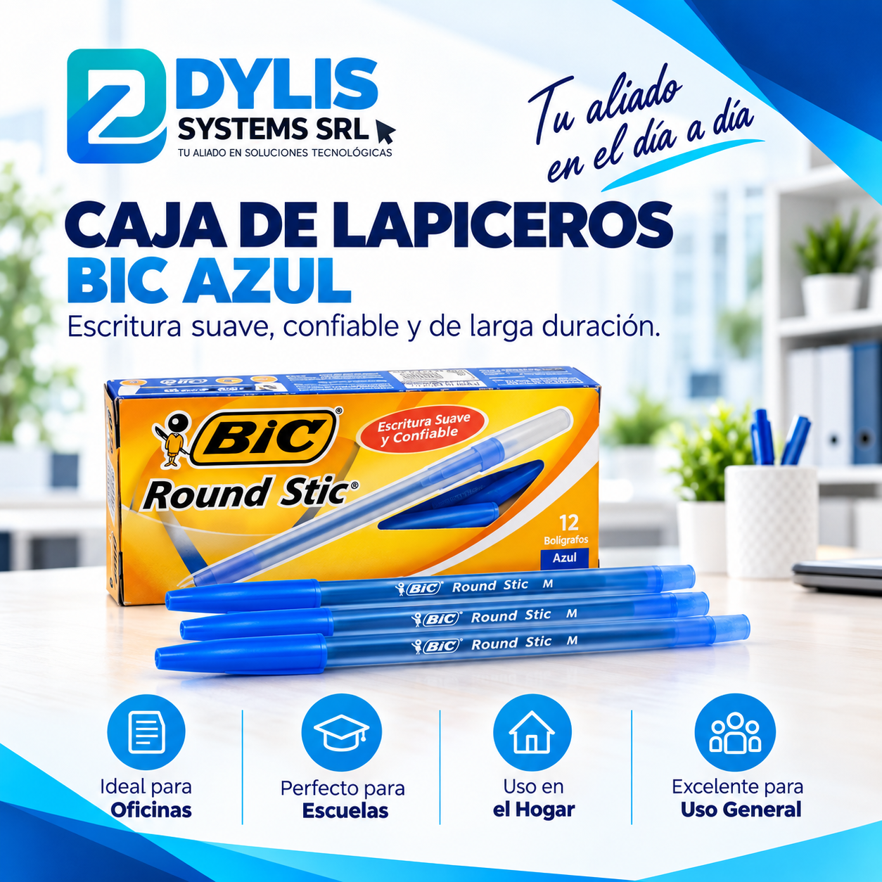 Caja de Lapiceros BIC Azul