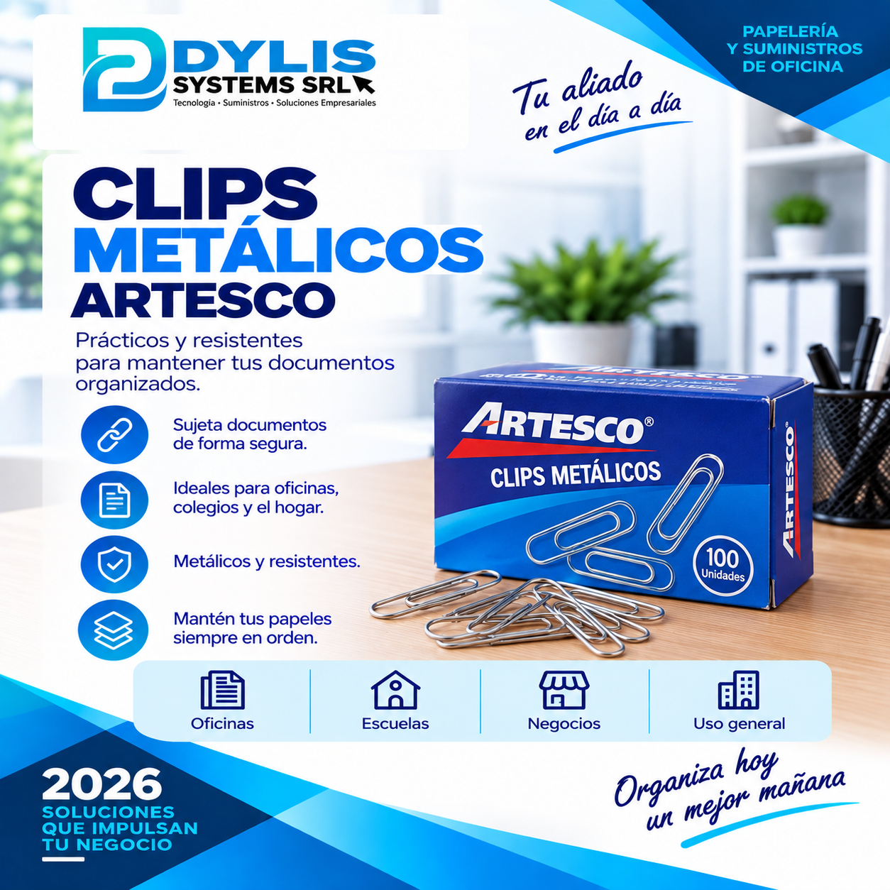 Clips Metálicos Artesco 50 mm