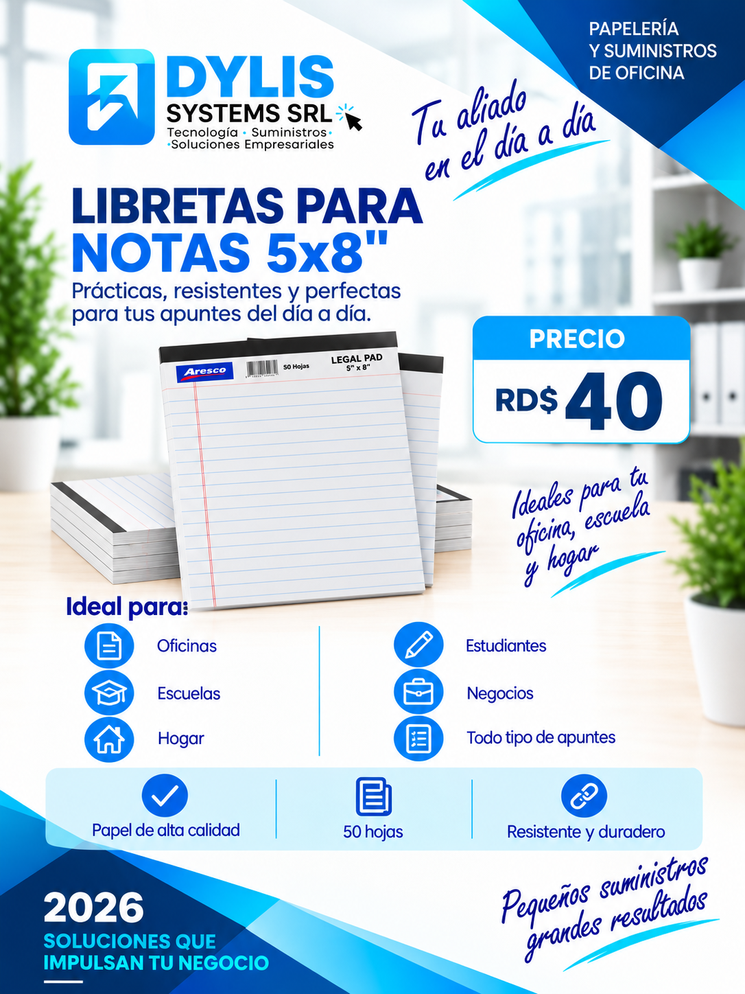 Libreta para Notas 5" × 8"